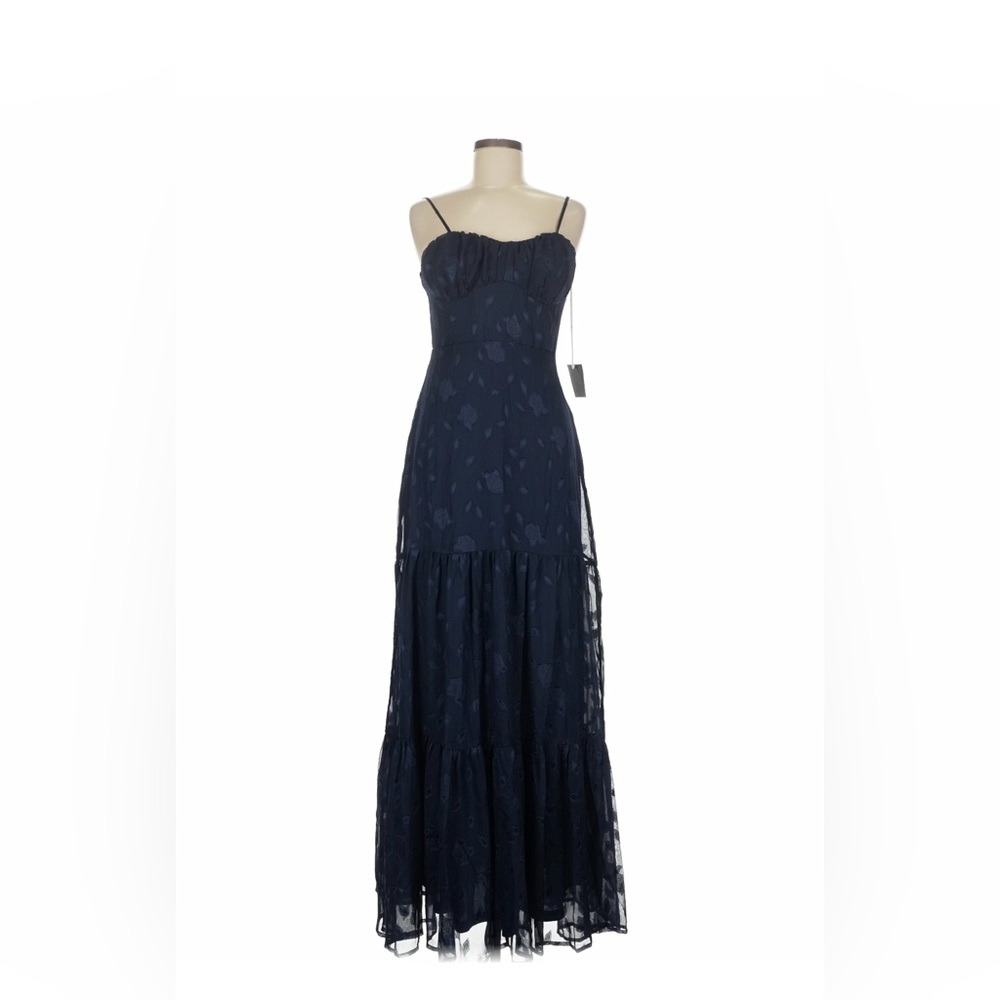 Lulu's Midnight Floral Maxi Dress